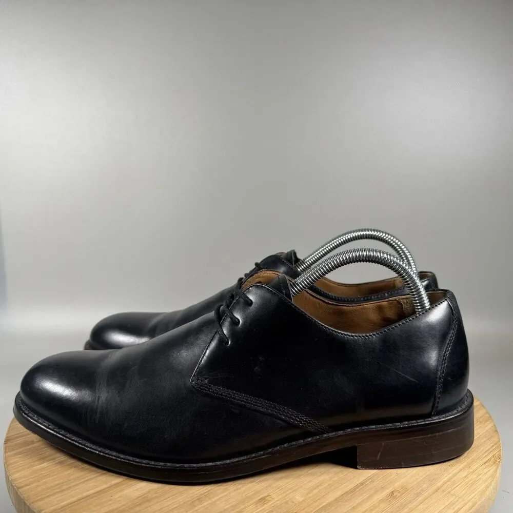 Johnston & Murphy Hartley Plain‎ Toe Black Shoes Mens Size 9M